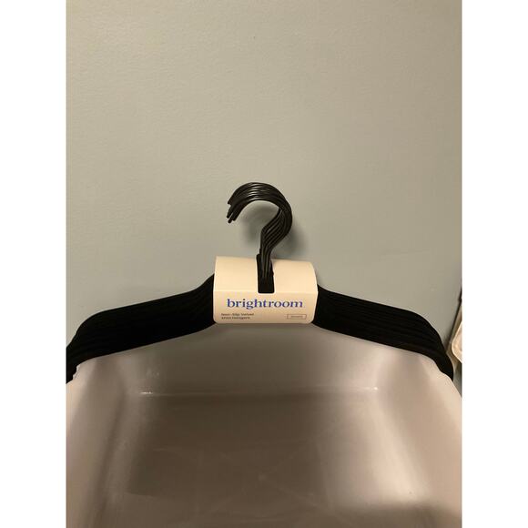 60 (1 Case Pack) Black Shirt Flocked Hangers from Brightroom™ - NEW in package - Picture 2 of 4